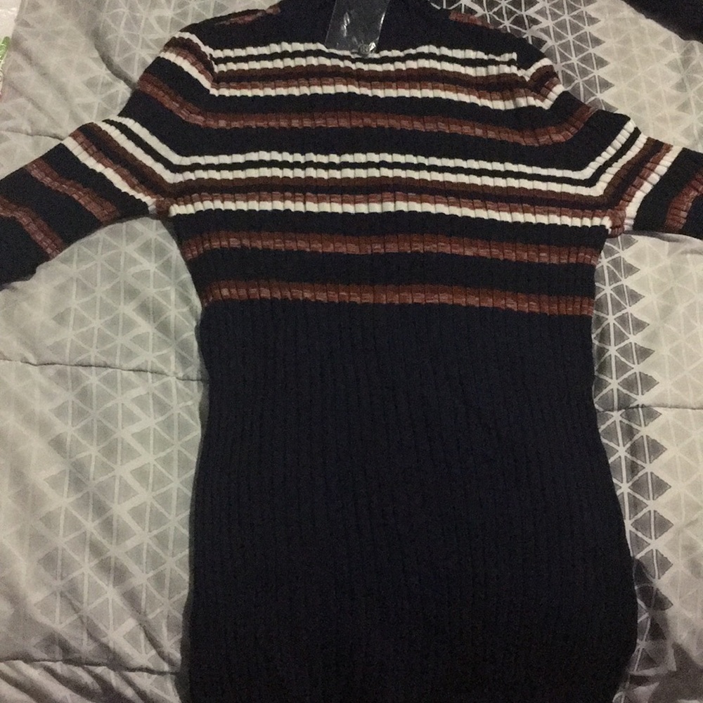 Navy blue stripe sweater